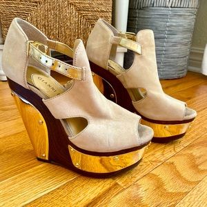 Gianni Bini Gold Plated Platform Wedge Heel